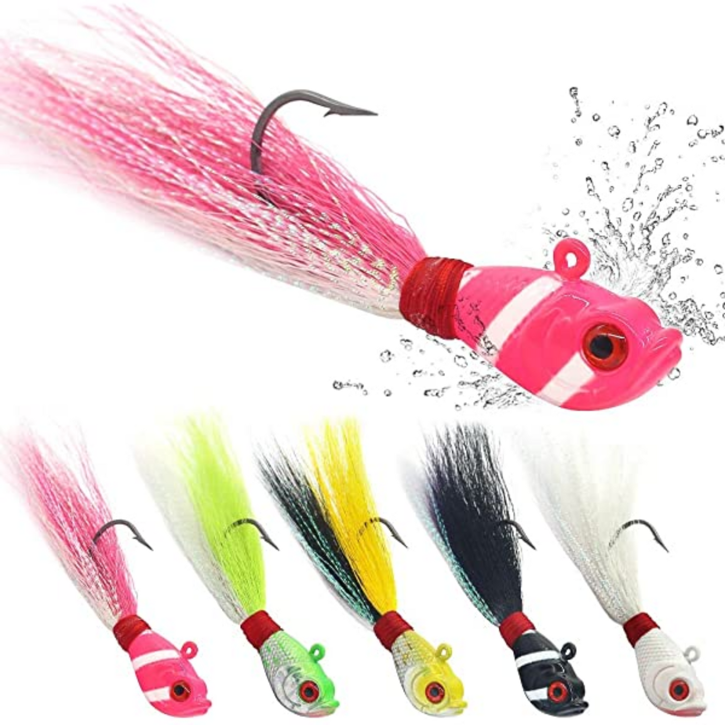 Señuelo bucktail para agua salada sw con nylon