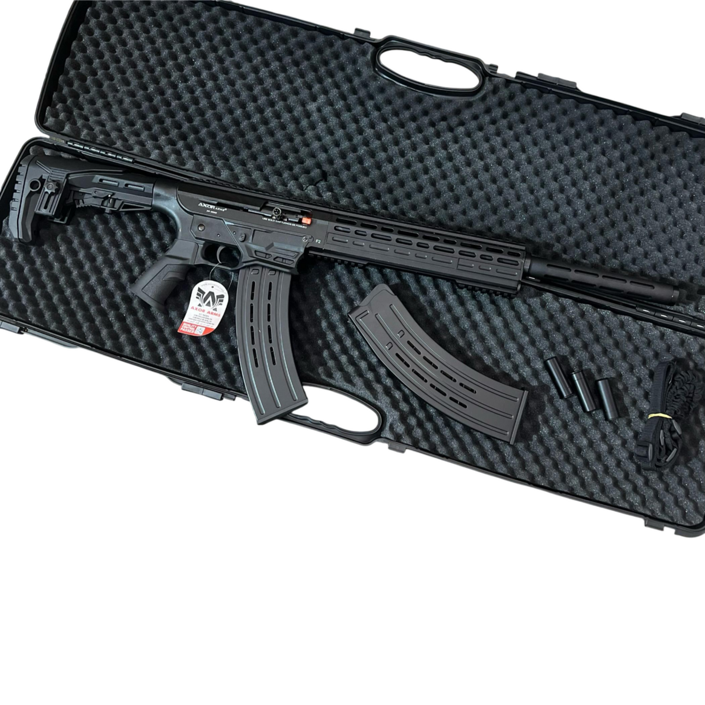 Escopeta traumática Axor Arms F2 AR15 – Estilo táctico tipo AR con alto impacto visual y funcionalidad confiable para defensa avanzada