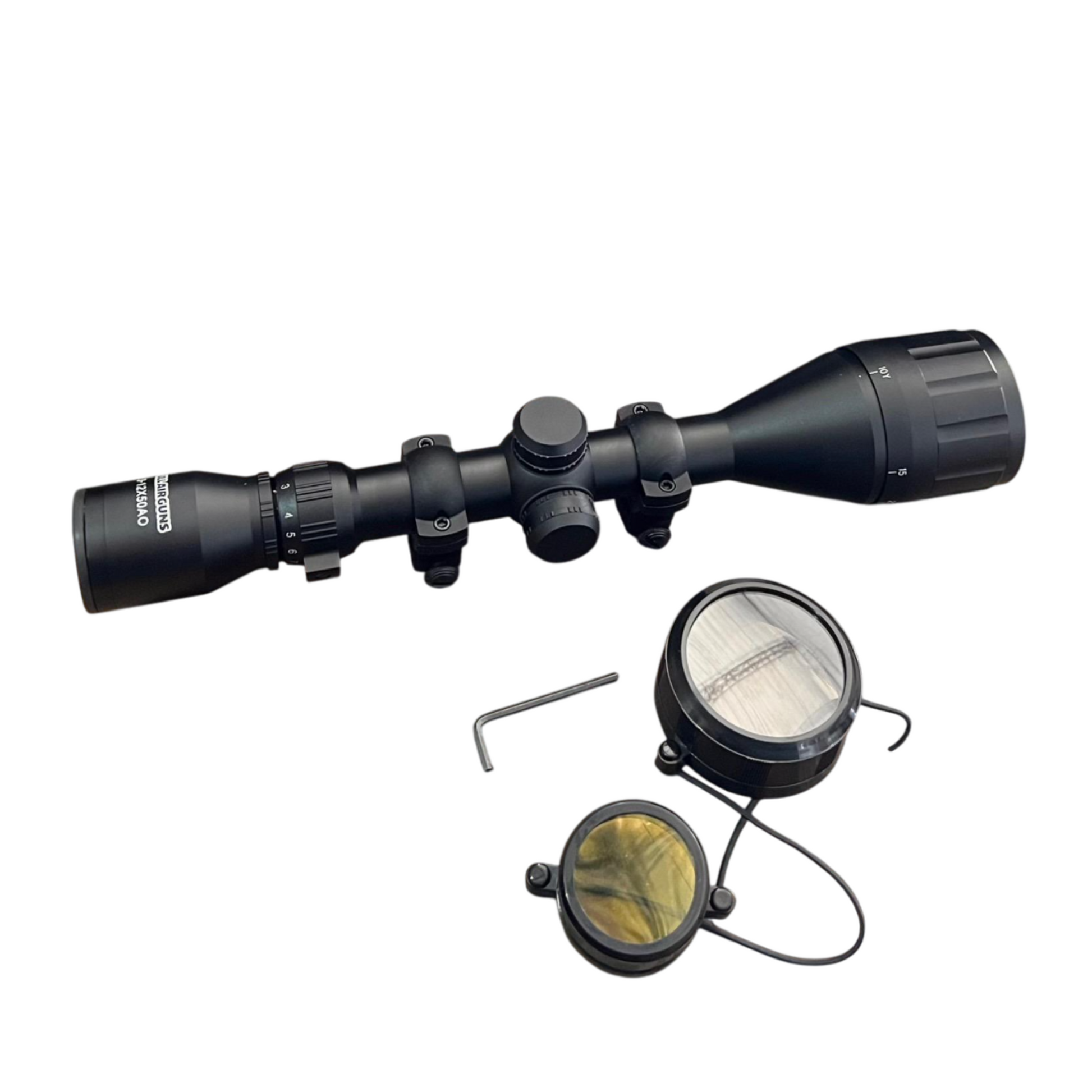 Mira telescópica Full Airguns 3-12x50AO – Óptica de amplio rango con ajuste de paralaje para precisión en rifles de aire comprimido