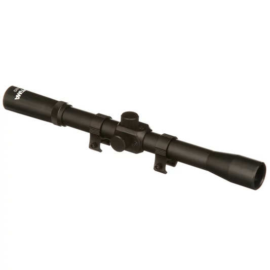 Mira telescópica Hatsan Optima 4x20 – Óptica fija ligera para rifles de aire, ideal para iniciación en tiro deportivo y caza recreativa