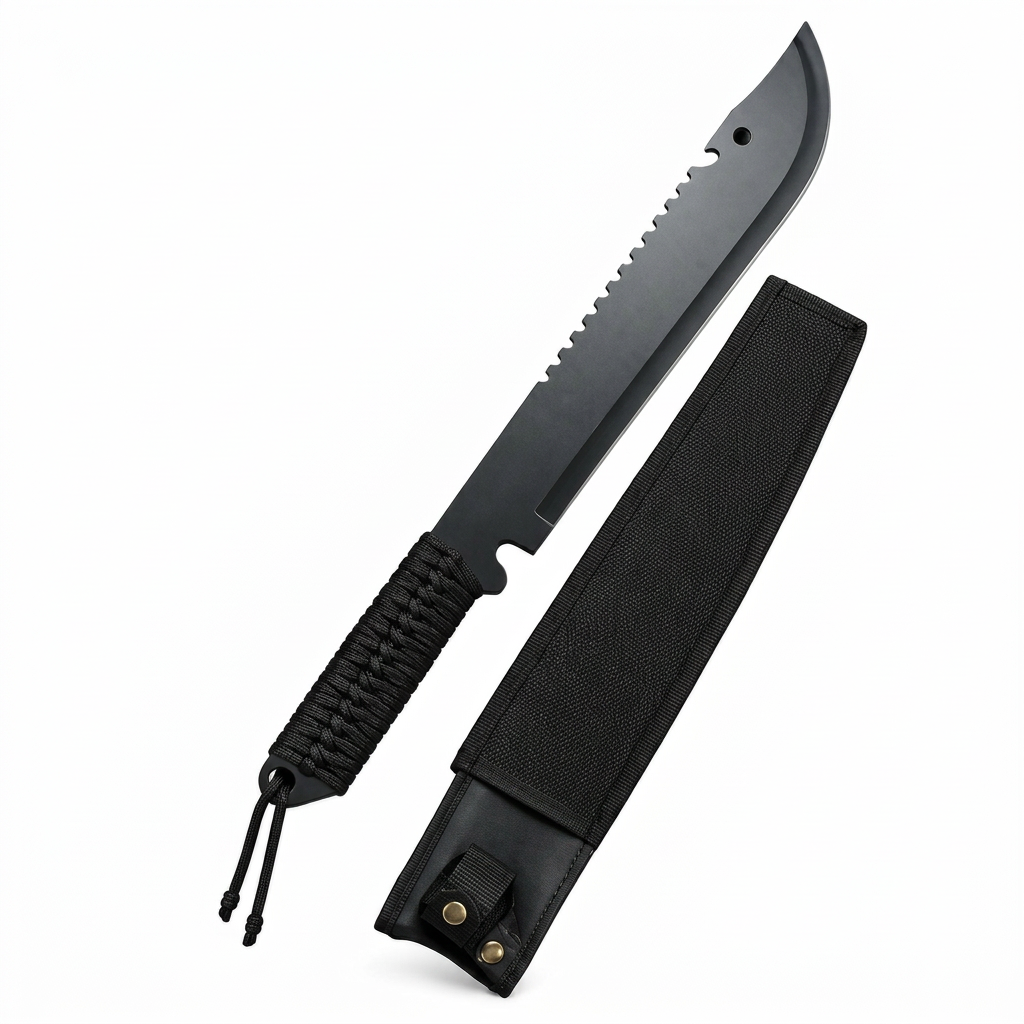 Machete Táctico Negro con Funda | Espíritu Aventurero