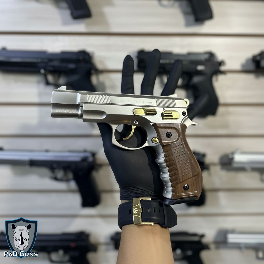 Blow C75 Gold Edition – Réplica CZ 75 Full Metal | Defensa Personal 9mm PAK