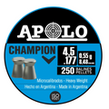 Diábolos Apolo Champion calibre .177 – Lata de 250 unidades para máxima precisión en rifles de aire comprimido