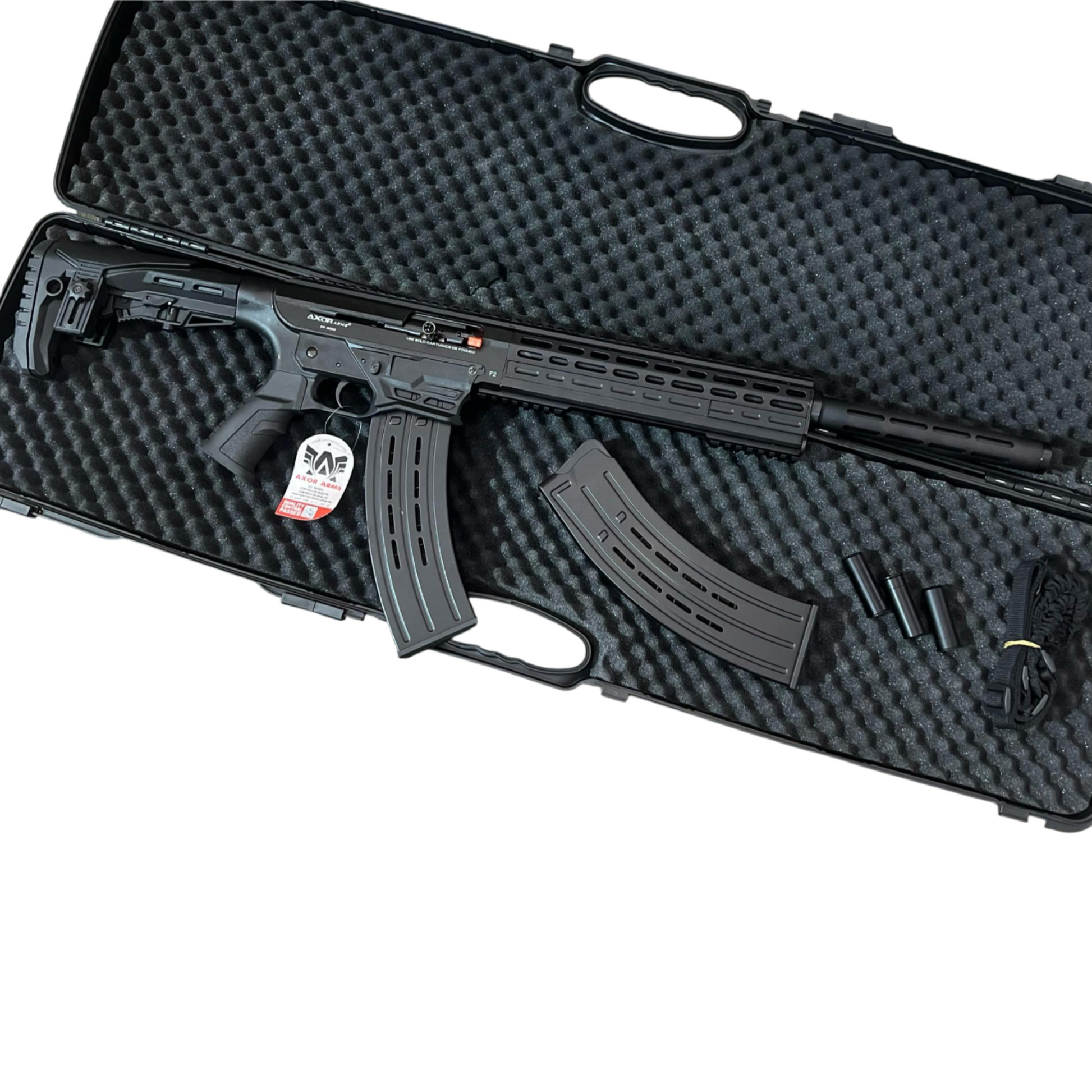 Escopeta traumática Axor Arms F2 AR15 – Estilo táctico tipo AR con alto impacto visual y funcionalidad confiable para defensa avanzada