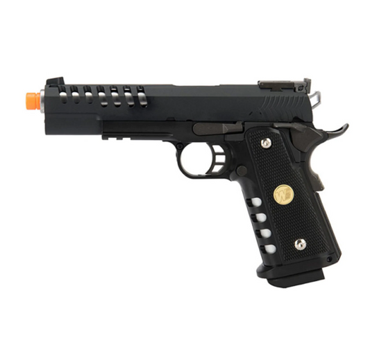 PISTOLA AIRSOFT WE FULL METAL HYPER SPEED SKELETOR HI-CAPA GBB