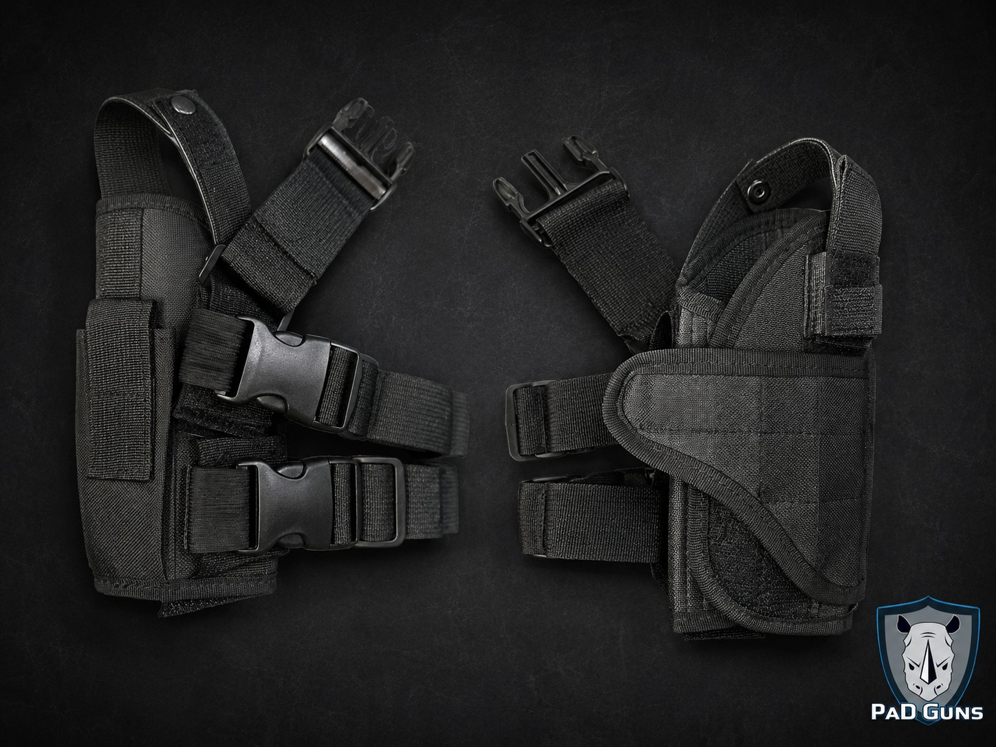 Funda Táctica Muslera – Porta Pistola Ajustable con Liberación Rápida