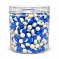 T4E Powder Ball calibre .43 White Blue bolas de polvo azul y blanco en tarro transparente x25 unidades para entrenamiento