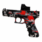 Pistola de Hidrogel Axor W1 Camuflada - diseño táctico negro rojo gris