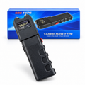 Dispositivo de seguridad personal Taser 928 Type negro con empuñadura texturizada, electrodo superior, botón rojo de activación y caja azul de presentación original