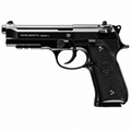 Beretta M92 A1 CO2 calibre 4.5mm pistola de aire semiautomática negra con corredera metálica y empuñadura ergonómica, vista lateral completa