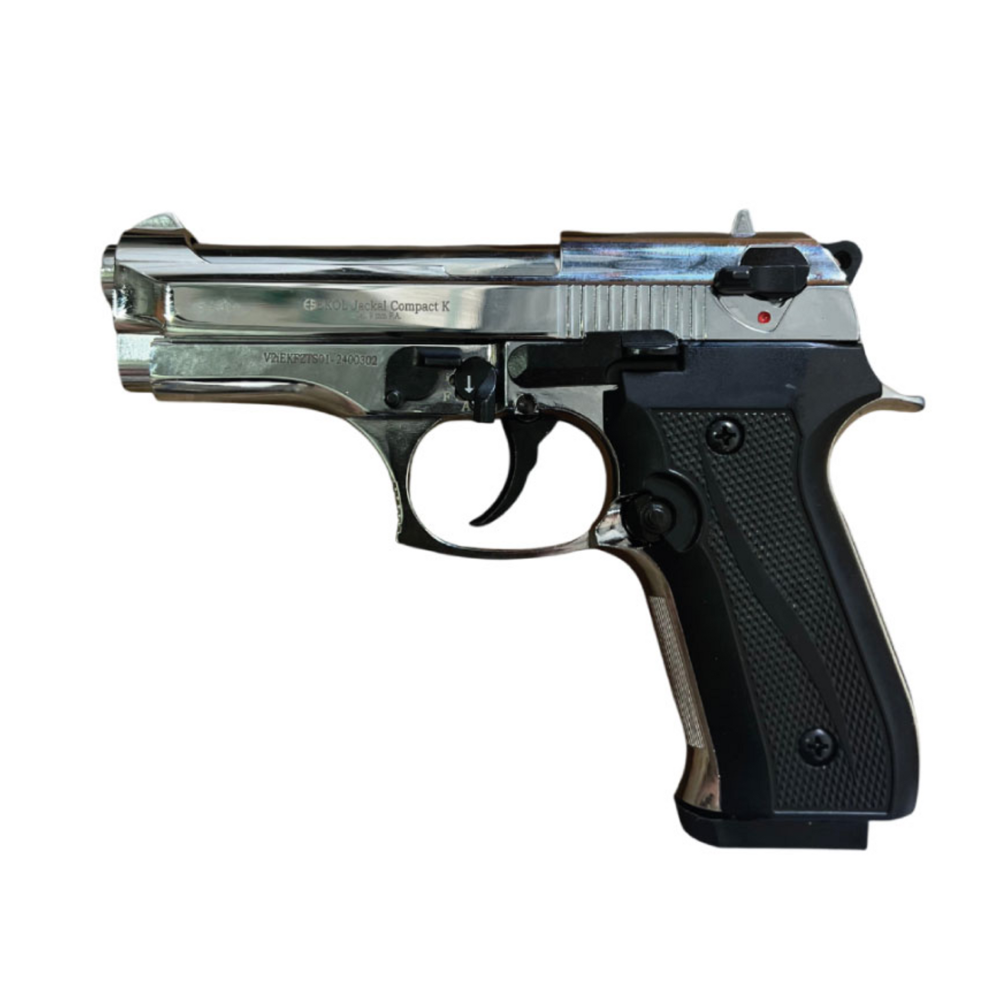 Pistola traumática Ekol Jackal Dual Compact – Modelo semiautomático compacto con doble acción, ideal para defensa personal discreta