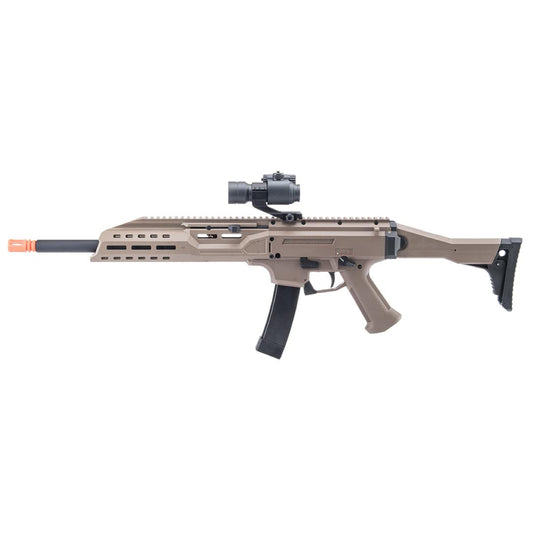 Rifle airsoft ASG CZ Scorpion EVO 3 A1 Dark Earth – Réplica eléctrica de alta gama con cuerpo reforzado, ideal para combates tácticos y simulaciones realistas