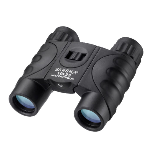 BINOCULAR BARSKA 10X25 IMPERMEABLE COMPACTO – LENTE AZUL