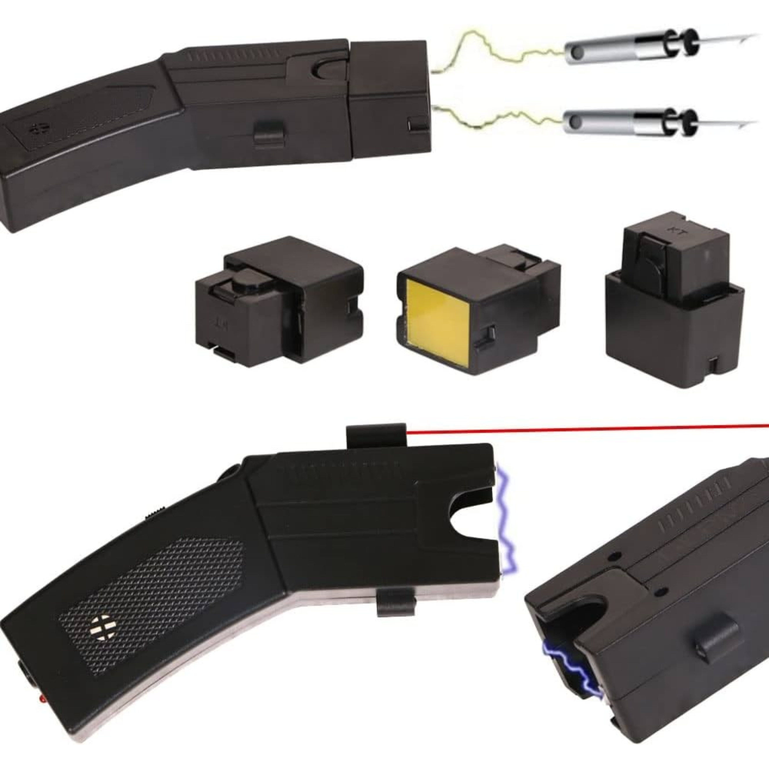 Taser en forma de pistola – Dispositivo eléctrico de autodefensa con diseño ergonómico y alta efectividad disuasiva